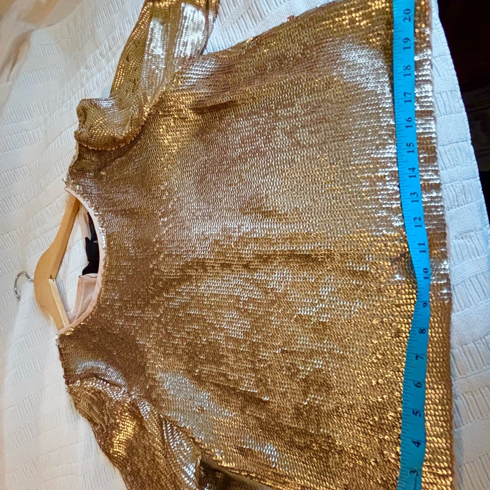 J. Crew Shimmering Gold Sequin Blouse - Picture 5 of 10